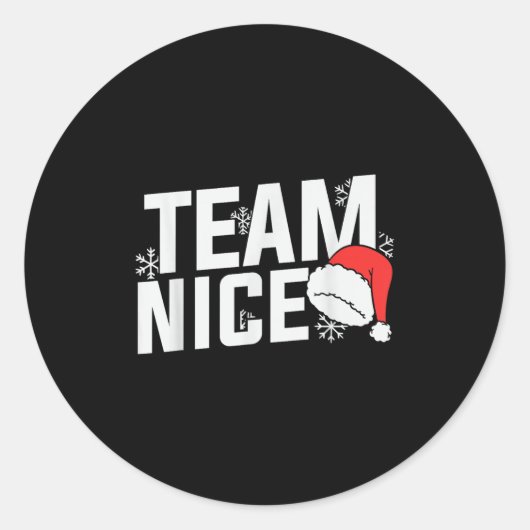 Sticker Rond Team Nice Family Christmas Apparel Uni Kids &amp;  (Devant)
