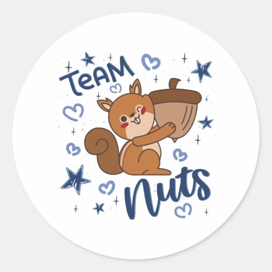 Sticker Rond Team Nuts Genre Revey Party Blue Boy (Devant)