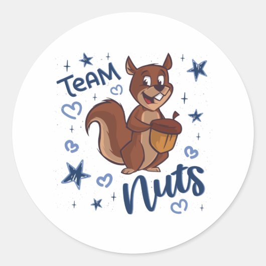 Sticker Rond Team Nuts Genre Revey Party Blue Boy (Devant)
