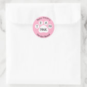 Sticker Rond Team Pink Empreinte de patte Gender Revela (Sac)