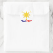 Sticker Rond Team Pinoy 3 étoiles et Sun (Sac)