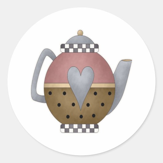 Sticker Rond Teapot (Devant)
