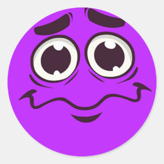 Sticker Rond Tearful Emoji