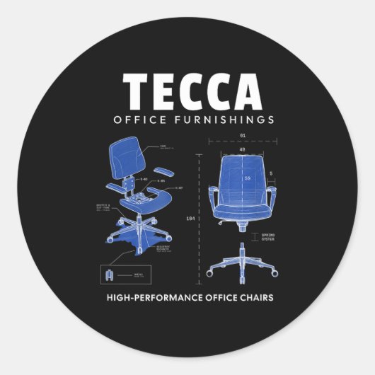 Sticker Rond Tecca Office Furnishings - High Performance Office (Devant)