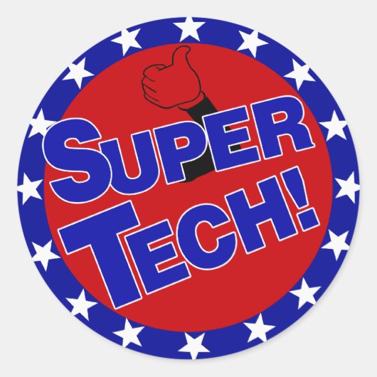 STICKER ROND TECH SUPERBE ! ENCOURAGEMENT DE SCIENTIFIQUE DE (Devant)