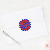 STICKER ROND TECH SUPERBE ! ENCOURAGEMENT DE SCIENTIFIQUE DE (Enveloppe)