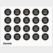 Sticker Rond Tech Support Je suis ici pour supprimer vos cookie (Feuille)