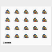 Sticker Rond Technicien CVC Canard en Caoutchouc (Feuille)