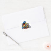 Sticker Rond Technicien CVC Canard en Caoutchouc (Enveloppe)