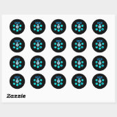 Sticker Rond Technicien Data Whisperer Analyste Mis Logiciel (Feuille)