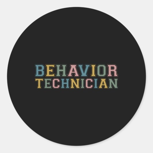Sticker Rond Technicien de comportement agréé Pastel (Devant)