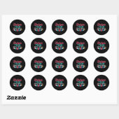 Sticker Rond Technicien de dialyse faisant une différence Techn (Feuille)