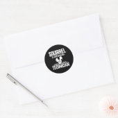Sticker Rond Technicien d'enlèvement d'écureuil Chasse d'écureu (Enveloppe)