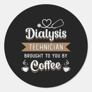 Sticker Rond Technicien Dialyseur Apporté Coffee Nephrology