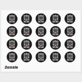 Sticker Rond Technicien en aéronautique Technicien en avionique (Feuille)