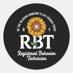 Sticker Rond Technicien en comportement enregistré Rbt Sensibil