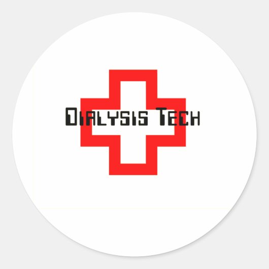 Sticker Rond Technicien en dialyse (Devant)