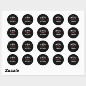 Sticker Rond Technicien en dialyse - EKG Pulse Heartbeat (Feuille)