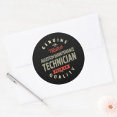 Sticker Rond Technicien en maintenance aéronautique (Enveloppe)