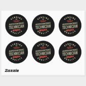 Sticker Rond Technicien en maintenance aéronautique (Feuille)