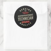 Sticker Rond Technicien en maintenance aéronautique (Sac)