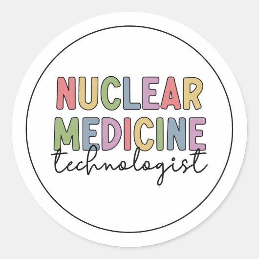 Sticker Rond Technicien en médecine nucléaire CNMT Nucléaire (Devant)