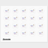Sticker Rond Technicien en pharmacie (Feuille)