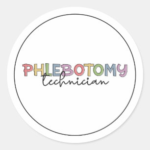 Sticker Rond Technicien en pharmacie PBT Phlebotomie