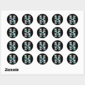 Sticker Rond Technicien en radiologie X Ray Tech Funny Christma (Feuille)