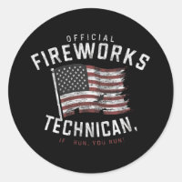 Technicien officiel de feux d'artifice Si je cours