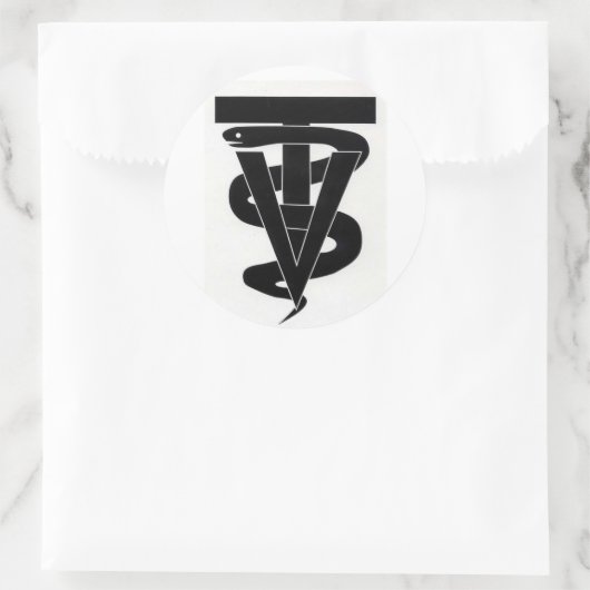 Sticker Rond Technicien vétérinaire (Sac)