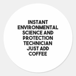 Sticker Rond Technicienne de protection scientifique De l'envir