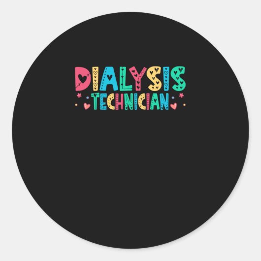 Sticker Rond Technique de dialyse - Néphrologie Technicien en h (Devant)