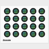Sticker Rond Techno music DJ Carte de visite (Feuille)
