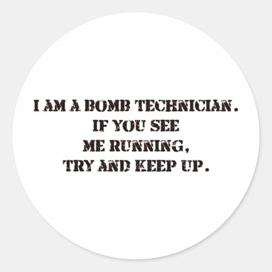 Sticker Rond technologie de bombe (Devant)