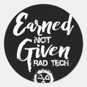 Sticker Rond Technologie de radiologie non acquise (Devant)