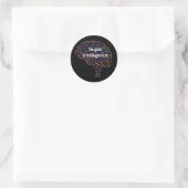 Sticker Rond Technologie de super intelligence (Sac)