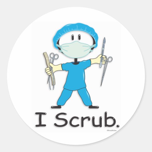 Sticker Rond Technologue chirurgical (Devant)
