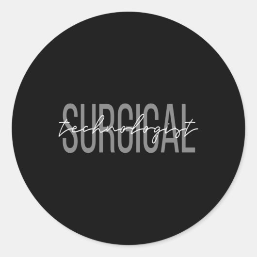 Sticker Rond Technologue chirurgical Scrub Tech (Devant)