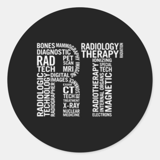 Sticker Rond Technologue en radiologie (Devant)