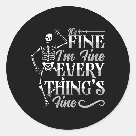 Sticker Rond Technologue en radiologie Ça va Je suis Technologu (Devant)