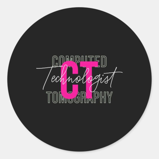 Sticker Rond Technologue en radiologie de la technologie Ct Tom (Devant)