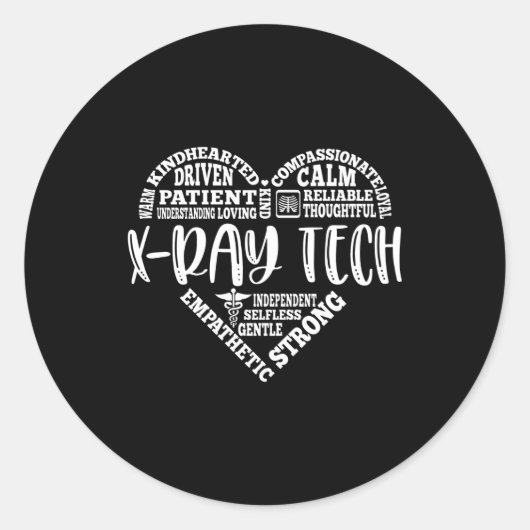 Sticker Rond Technologue en radiologie, technologue en radiolog (Devant)