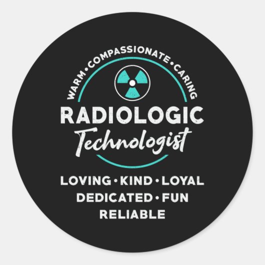 Sticker Rond Technologue en radiologie Technologue en radiologi (Devant)