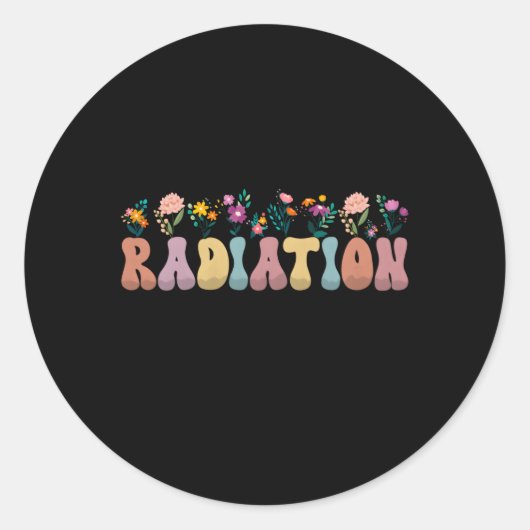 Sticker Rond Technologue radiologique Radiothérapeute Oncolo (Devant)
