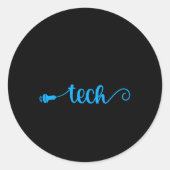 Sticker Rond Technologue Ultrasound Tech (Devant)