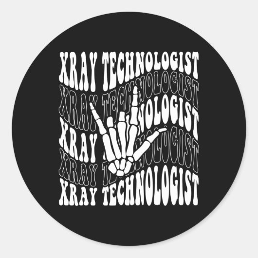Sticker Rond Technologue Xray Pour Radiographe Ou Radiologie (Devant)