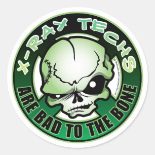 Sticker Rond Techs X-Ray : Mauvais Pour L'Os