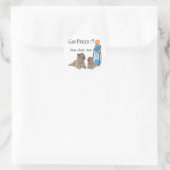 Sticker Rond Teckels Cairn Prix de l'essence ?!! (Sac)