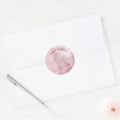 Sticker Rond Teckels que j'aime rose (Enveloppe)